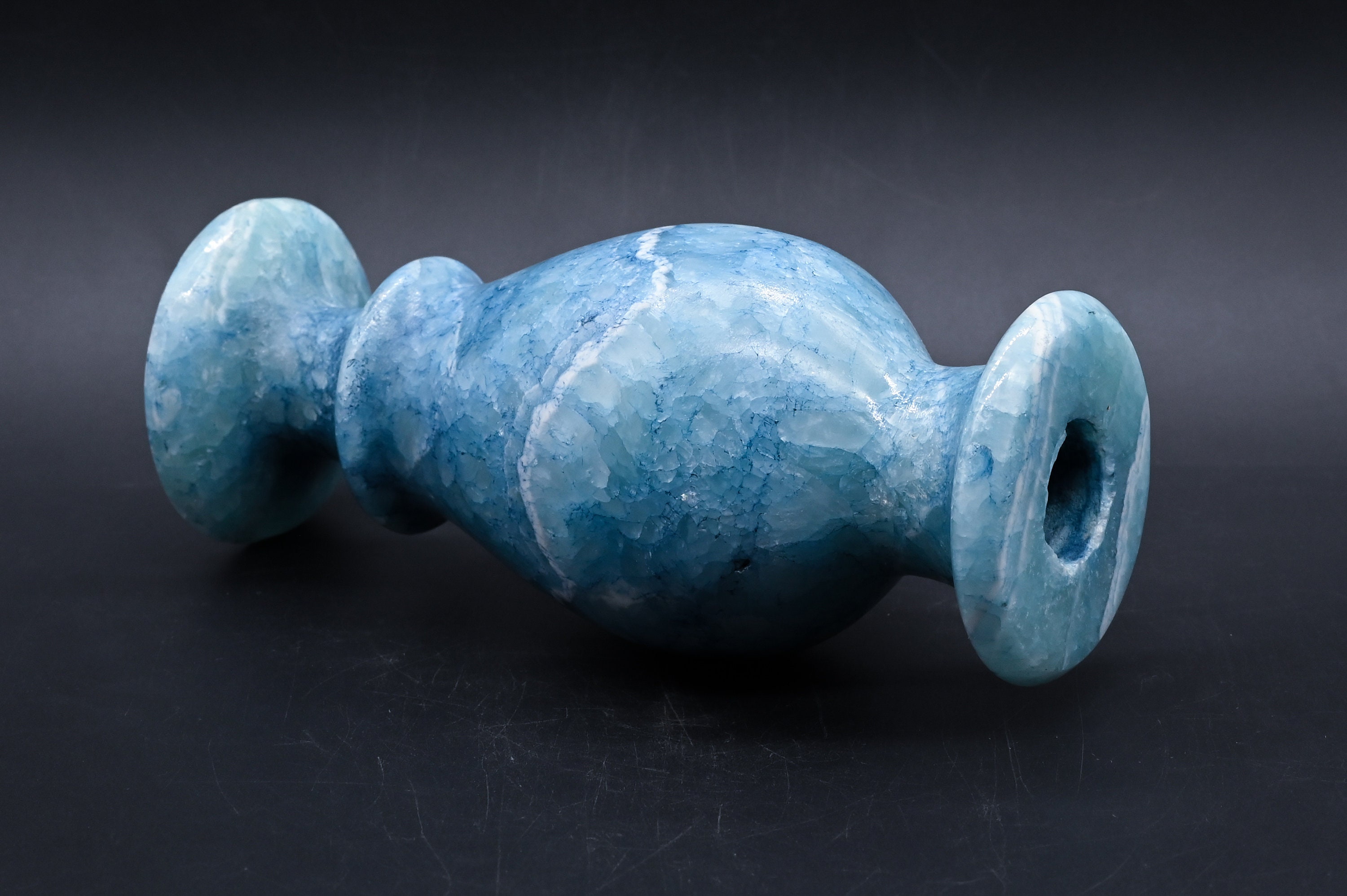 豪華♪20cm 天然石 エジプト産 アラバスター 石像 アンティーク 1980年 ユニークなエジプトのアート花瓶アラバスター石 3色 エジプト製 - Etsy