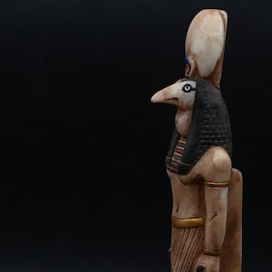 Egyptian statue of Thoth ancient Egyptian God Of wisdom marble stone made in Egypt