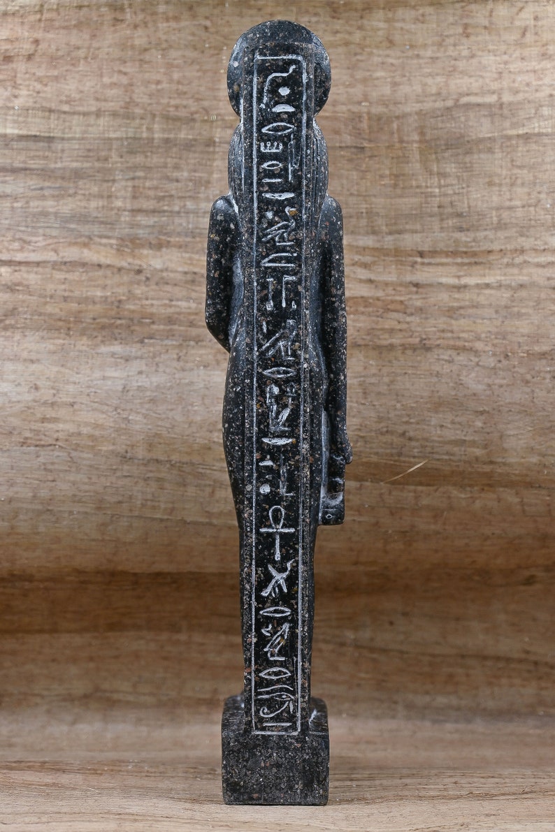 Statue of Egyptian Art Goddess Sekhmet Black Heavy Stone Made in Egypt ...