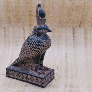 Egyptian Falcon Bird God Horus Statue large heavy stone Made in Egypt