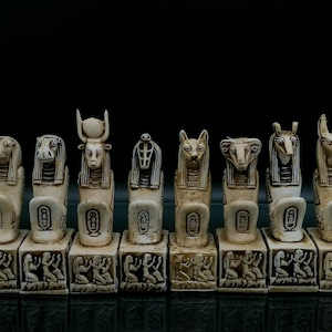 Egyptian God Statues: Anubis, Seth, Bastet - Antique Decor