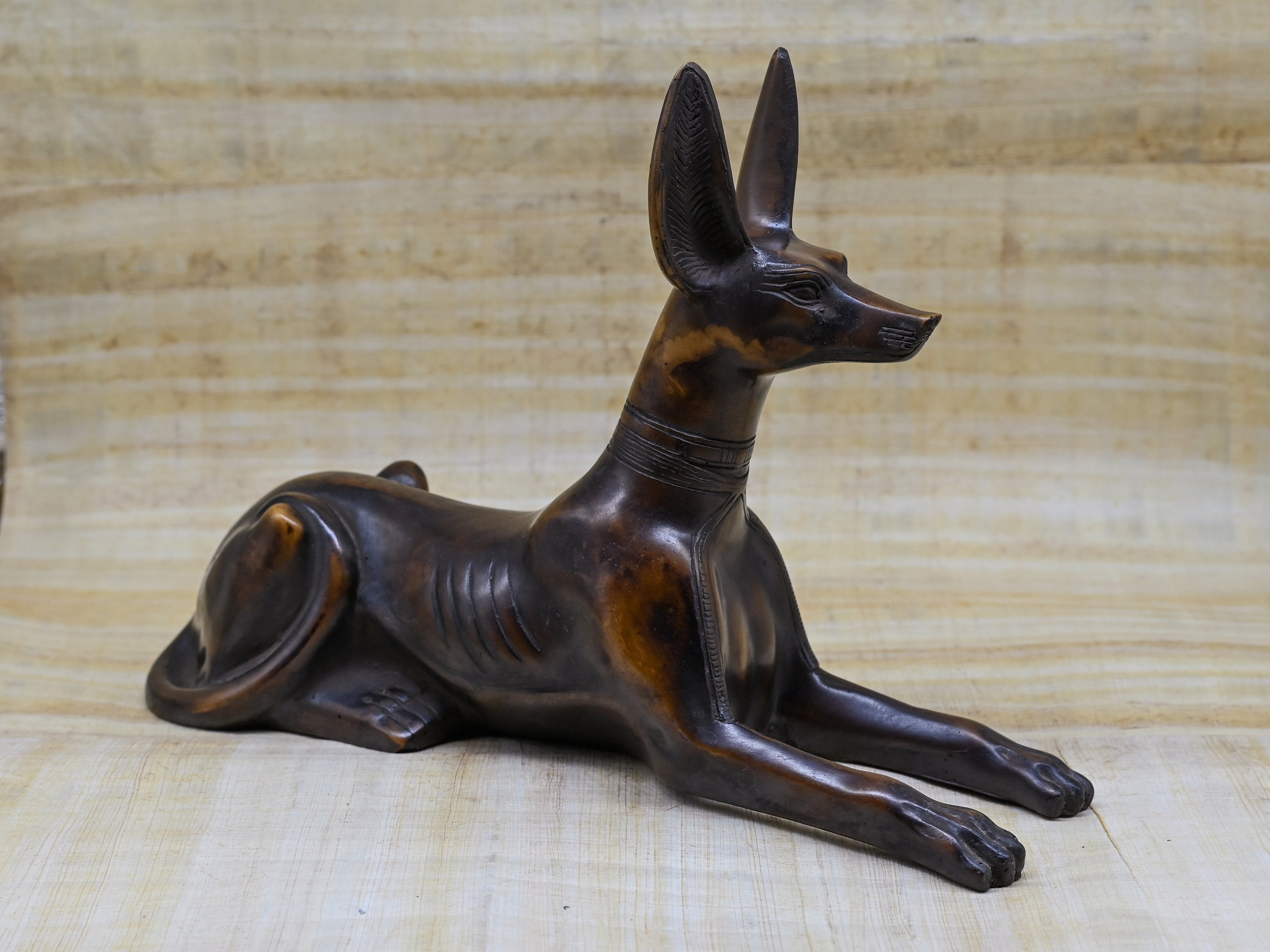 Anubis Dog Jackal Figurine Egyptian God Statue Black 5 Sizes Etsy