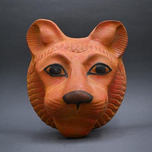 Unique Head of Sekhmet goddess a vintage piece, used for decoration! Made by our Expert sculptors. Made in Egypt, Replica Altar statue.