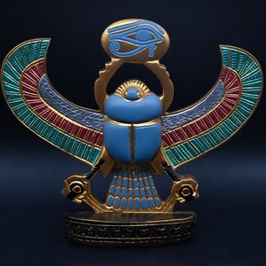 EGYPTIAN statue of Winged SCARAB BEETLE Khepri 3 style made in Egypt