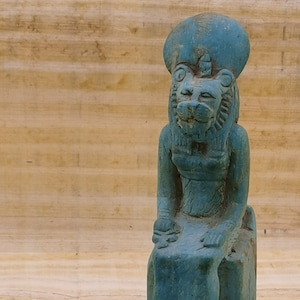 Dea egiziana Sekhmet statua signora di pietra di guerra Made in Egypt