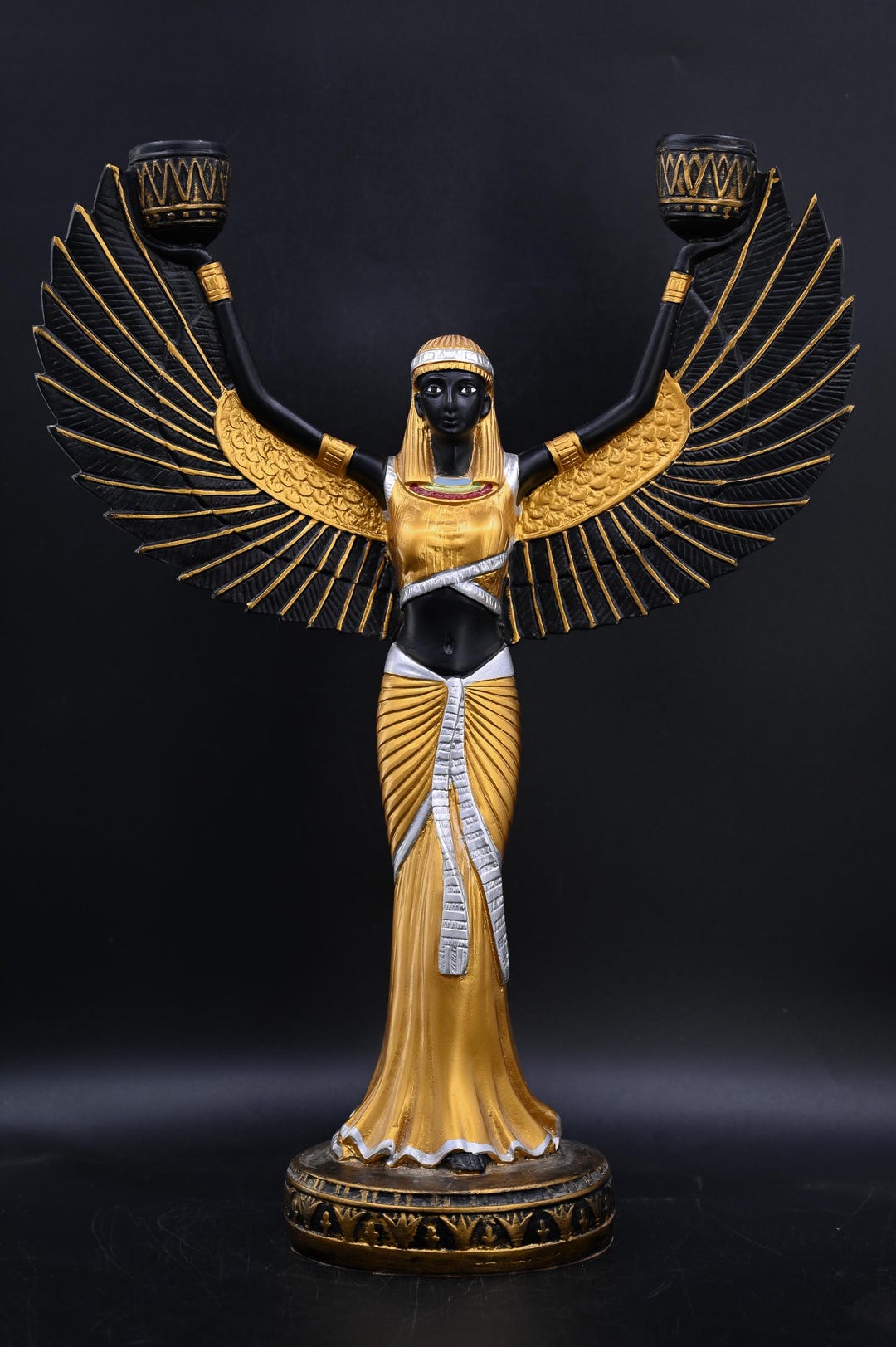 エジプト 置時計 アヌビス神 イシス女神 インテリア おしゃれ オシャレ 黒 金 エジプト 置時計 アヌビス神 イシス女神 インテリア おしゃれ オシャレ