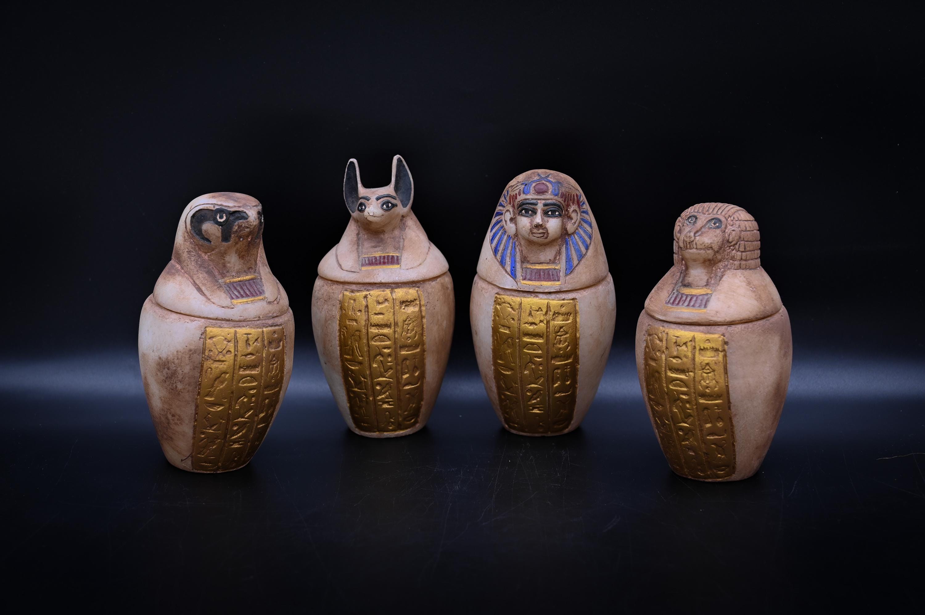 エジプト マトリョーシカ :カノプス壷（ホルスの４人の息子） エジプト マトリョーシカ :カノプス壷（ホルスの4人の息子