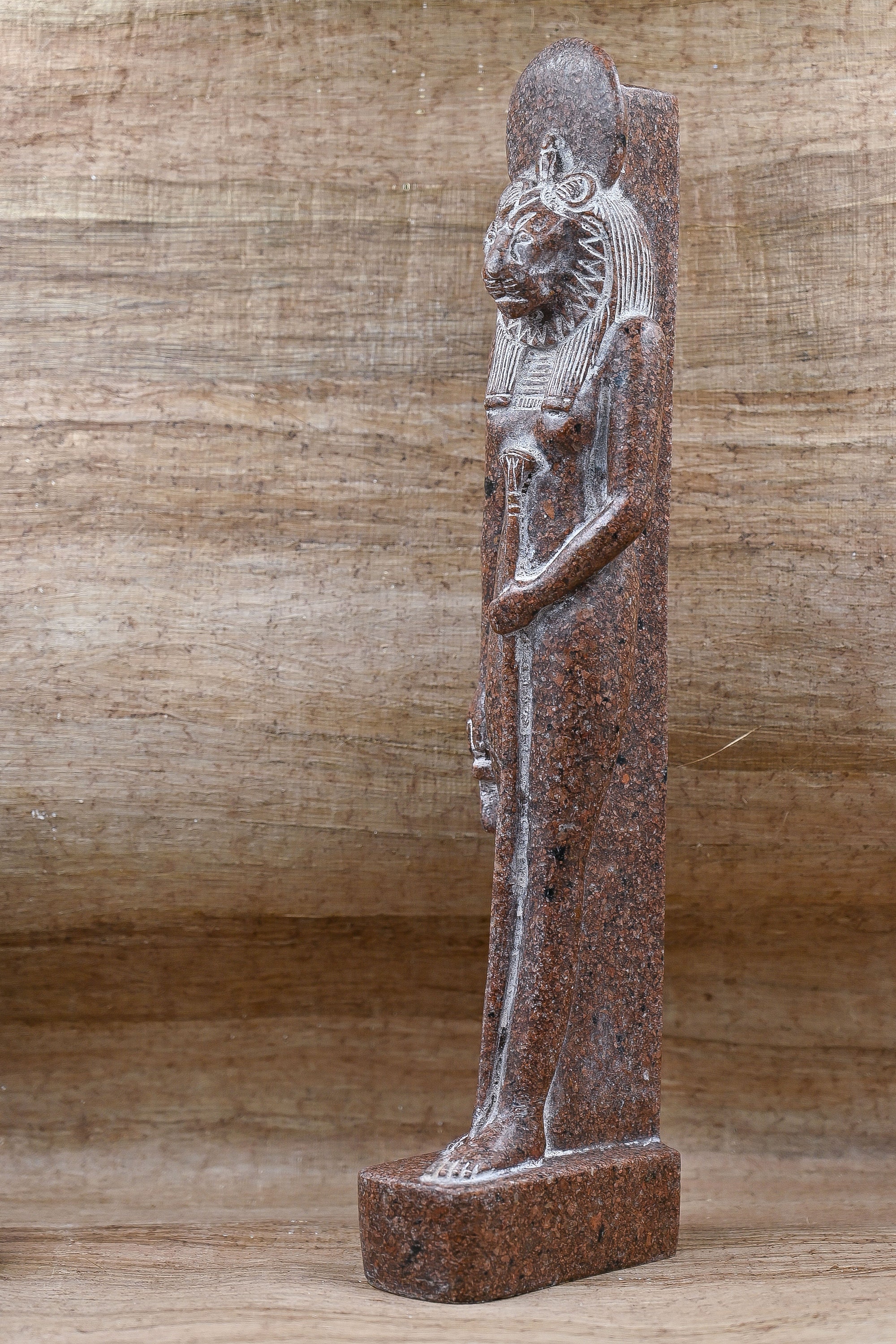 Statue of Egyptian Art Goddess Sekhmet Black Heavy Stone Made in Egypt ...