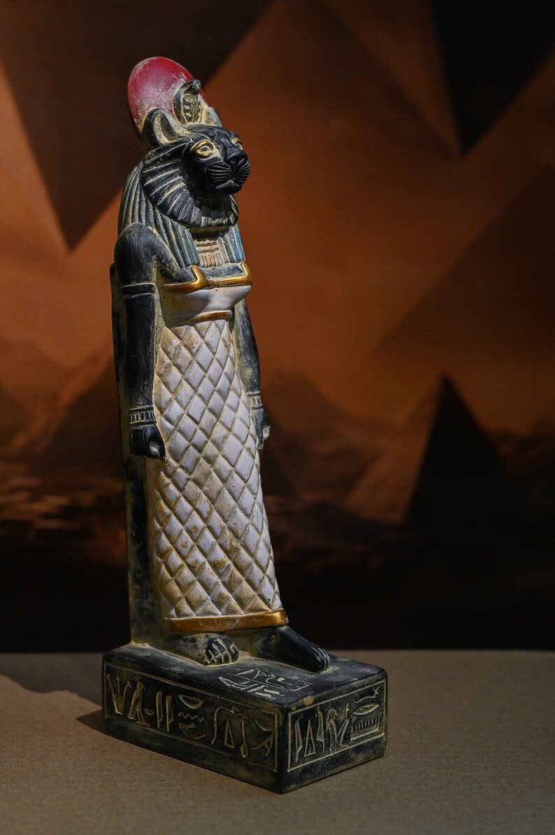 Unique Egyptian Goddess Sekhmet Lady of War Heavy Statue Stone Made in ...