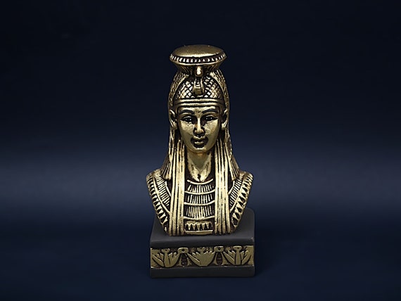 金箔のクレオパトラ像 - エジプト女王の石の彫刻 - Etsy 日本