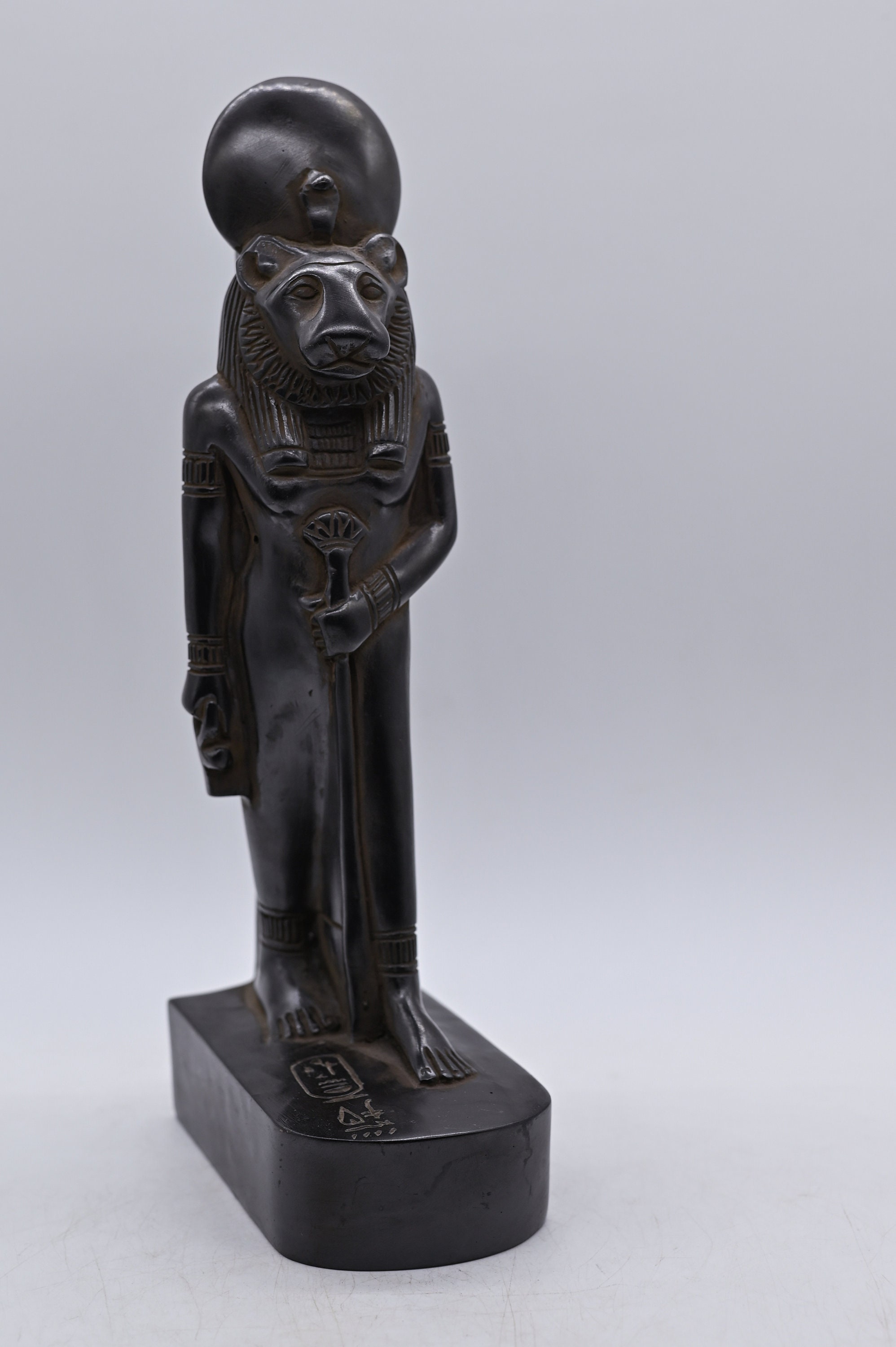 Statue of Egyptian Art Goddess Sekhmet Black Heavy Stone Made in Egypt ...