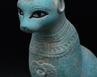 エジプトの女神バステト猫の像 エジプトで作られた石 - Etsy 日本