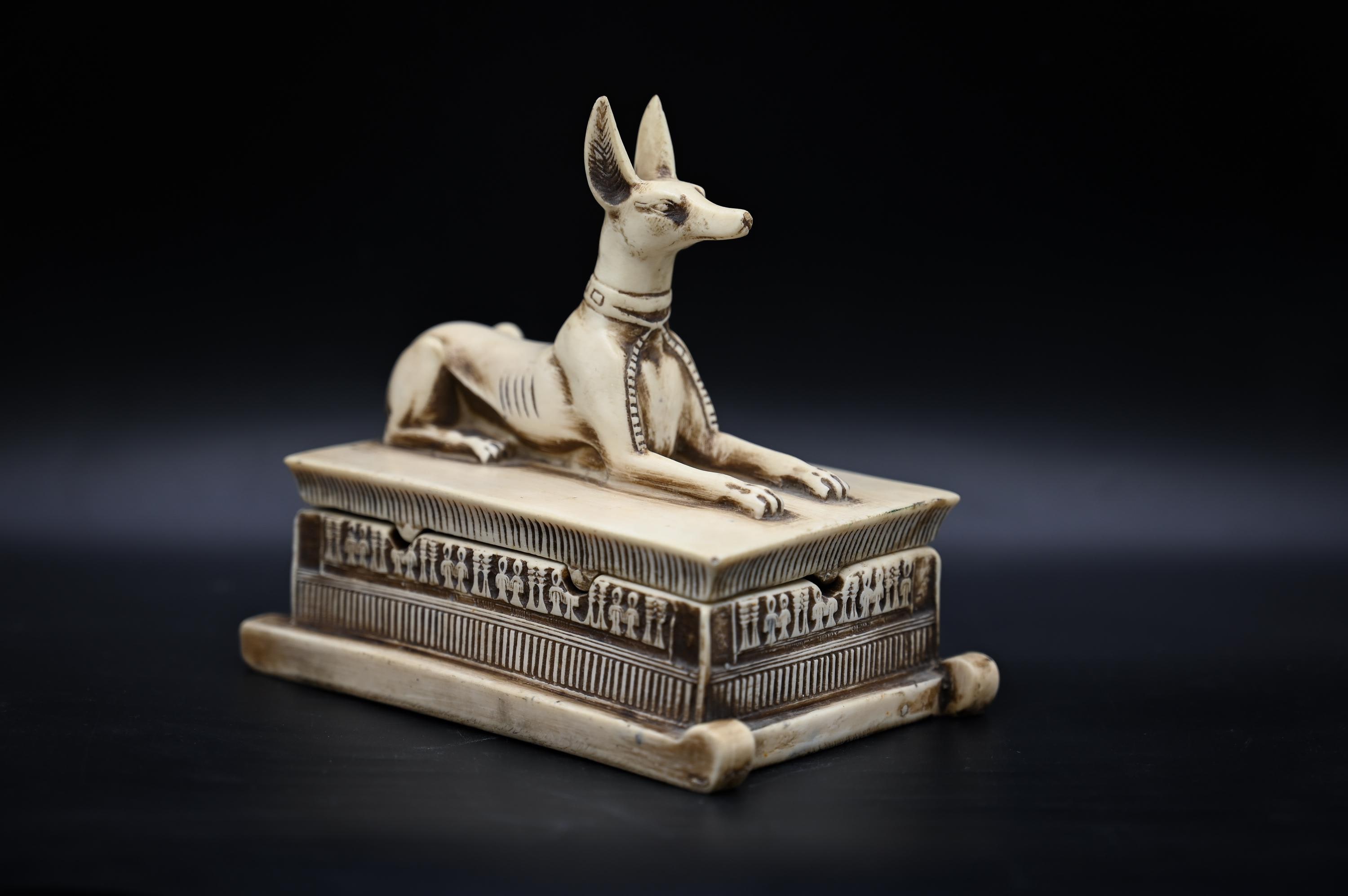 Egyptian Anubis Box, Hieroglyphics Decor - Made in Egypt - Etsy
