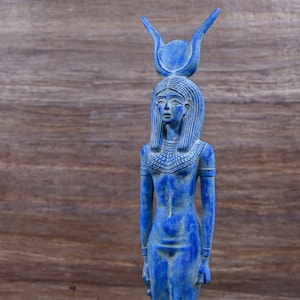 Egyptian statue of goddess Hathor goddess of Heaven, love, beauty, money, happiness, music, fertility, large statue made in Egypt