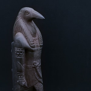 Egyptian statue of Thoth ancient Egyptian God Of wisdom ( 2 color ) made in Egypt