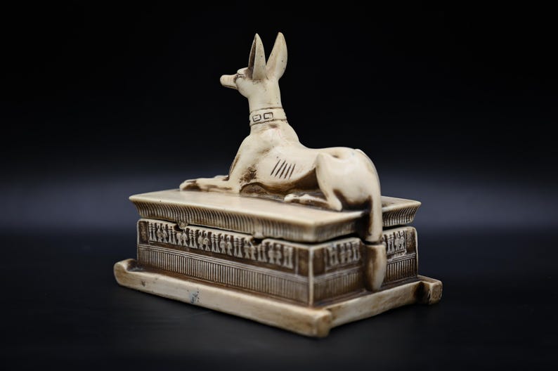 Egyptian Anubis Box, Hieroglyphics Decor - Made in Egypt - Etsy