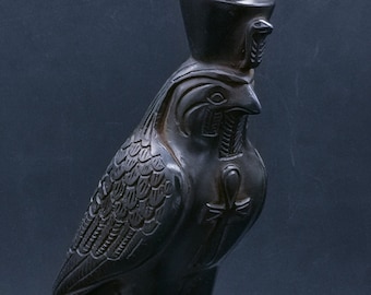Egyptian Falcon Bird God Horus Statue large heavy stone Made in Egypt