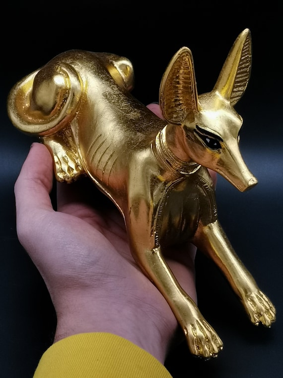 アヌビス犬ジャッカルの置物エジプトの神の像白(4サイズ アヌビス犬ジャッカルの置物エジプトの神の像白(4サイズ
