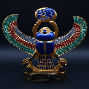 EGYPTIAN Statue of Winged SCARAB BEETLE Khepri 3 Style Made in - Etsy