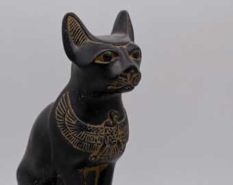 エジプトの女神バステト猫の像 エジプトで作られた大きな重い石 - Etsy