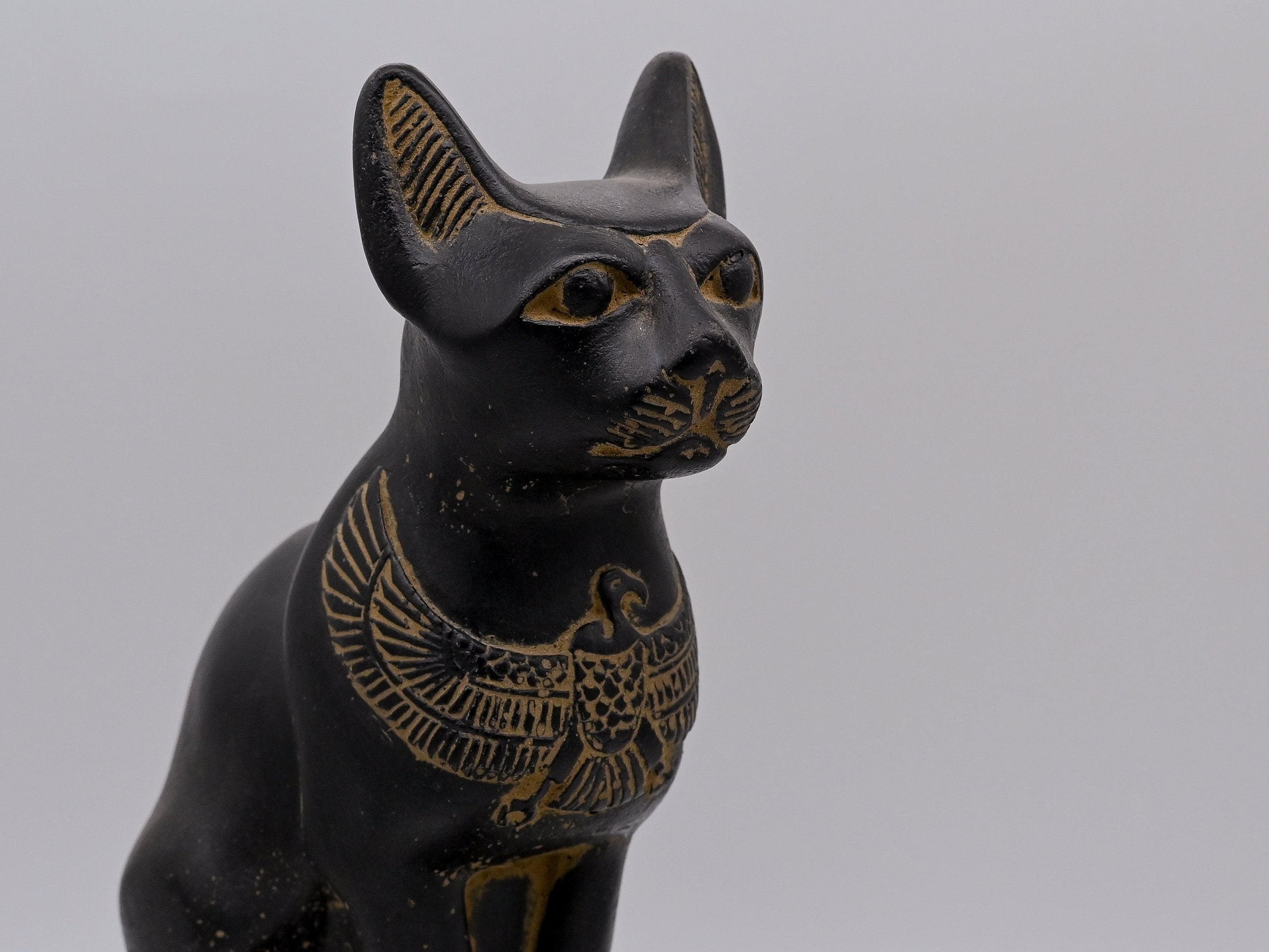 エジプトの女神バステト猫の像 エジプトで作られた大きな重い石 - Etsy