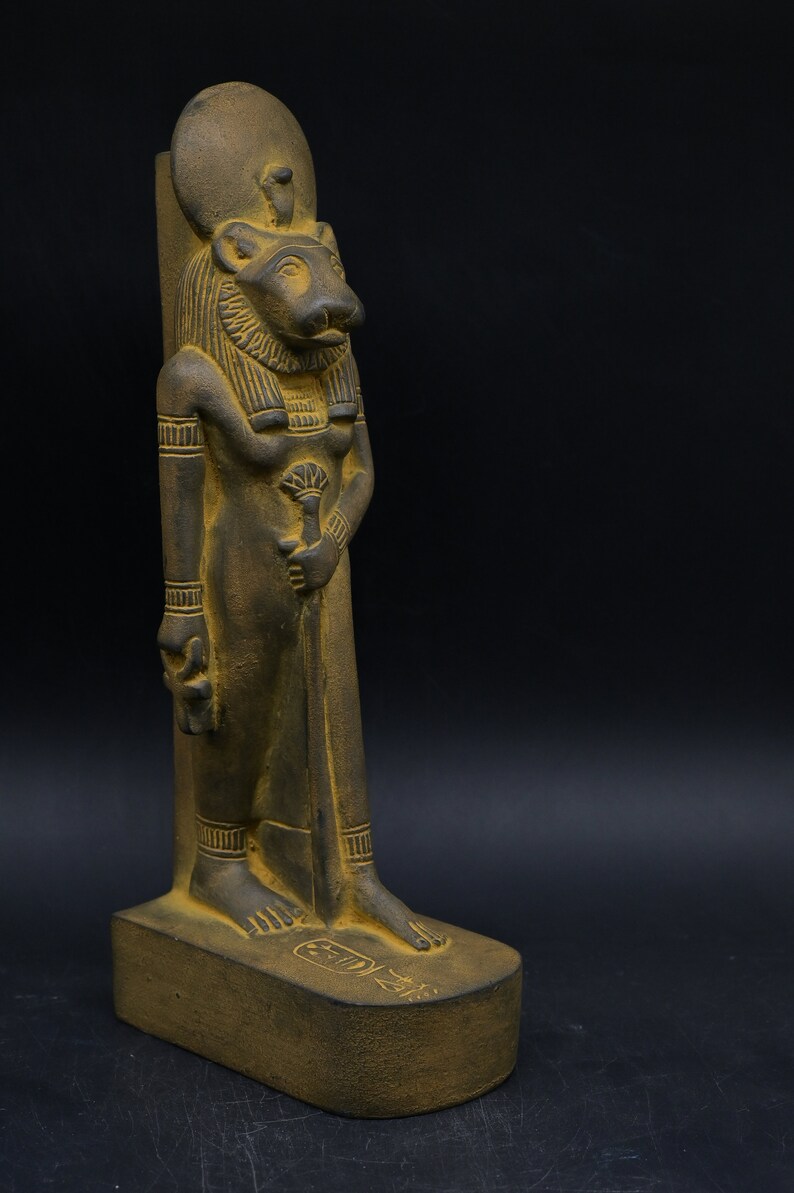 Statue of Egyptian Art Goddess Sekhmet Lady of War Heavy Stone Made in ...
