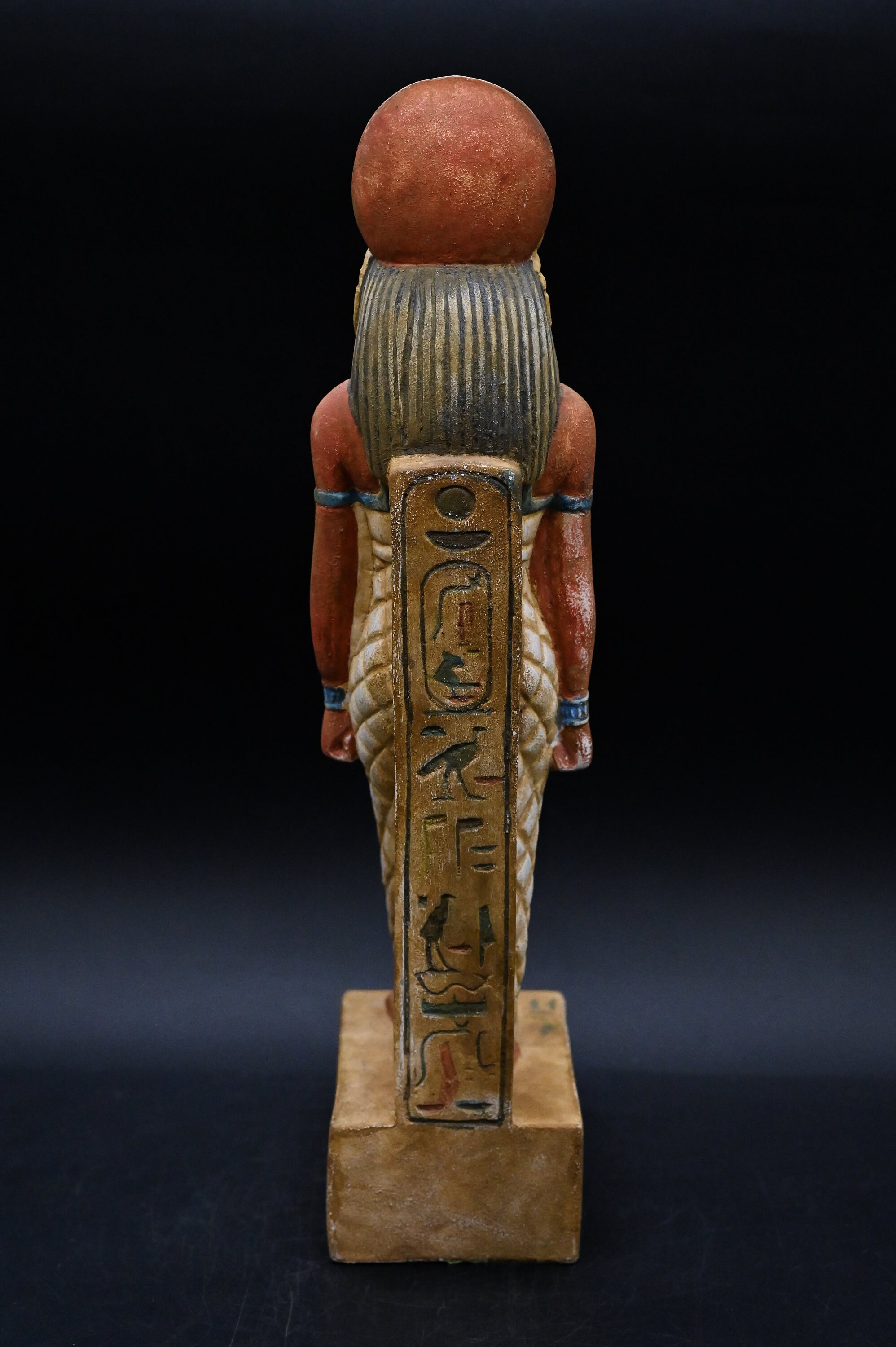 Statue of Egyptian Art Goddess Sekhmet Hand Painted Heavy Stone Made in ...