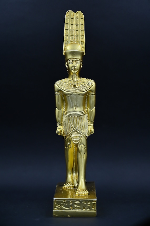 ユニークなエジプトの神アムン・ラーの像 ゴールド エジプト製 - Etsy 日本