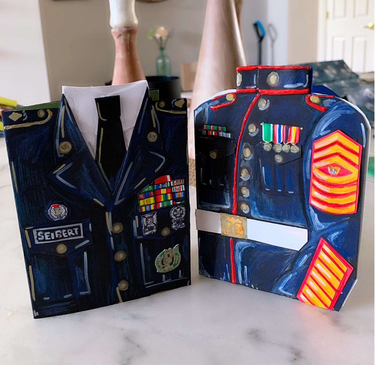 Military Gift Personalized Card Uniform Perfect for Army Etsy