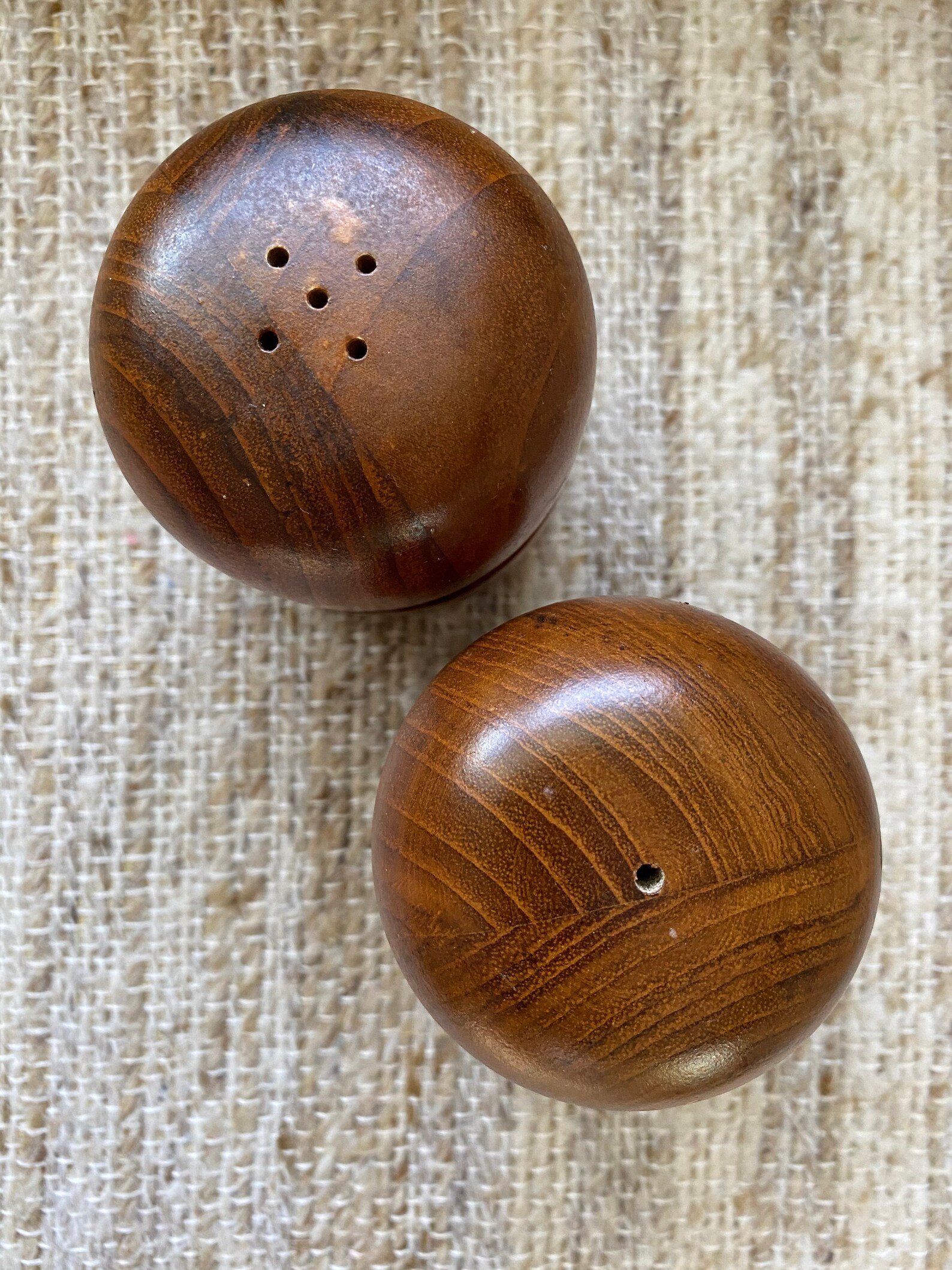 Danish Teak Salt and Pepper Shakers/MCM/Mid Century Salt and Etsy
