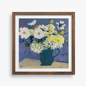 Poster, Print, Flowers, Bouquet, Floral Painting, Artwork, Wall Art, Contemporary Art, Hand painting, Acrylic on canvas image 2