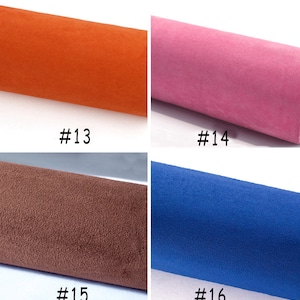 Self-Adhesive Faux Suede Fabric, Soft Imitation Suede Fabric, Stretch Faux Suede Fabric,Microsuede Fabric,Upholstery Fabric By the Half Yard image 8