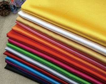 Satin Fabric, Micro-Elastic Imitated Silk Satin Fabric, Stretch Satin Fabric, Pajamas Fabric, Dress Fabric, By the Yard