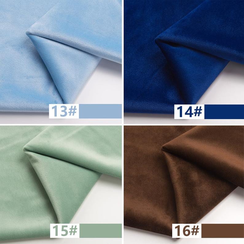 Velvet Fabric, Heavy Velvet Fabric, Polyester Velvet, Soft Velvet Fabric, Sewing Fabric, Apparel Fabric, Upholstery Fabric, By The Half Yard image 7