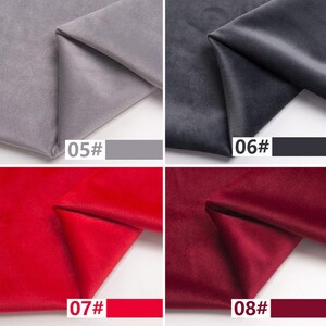 Velvet Fabric, Heavy Velvet Fabric, Polyester Velvet, Soft Velvet Fabric, Sewing Fabric, Apparel Fabric, Upholstery Fabric, By The Half Yard image 5