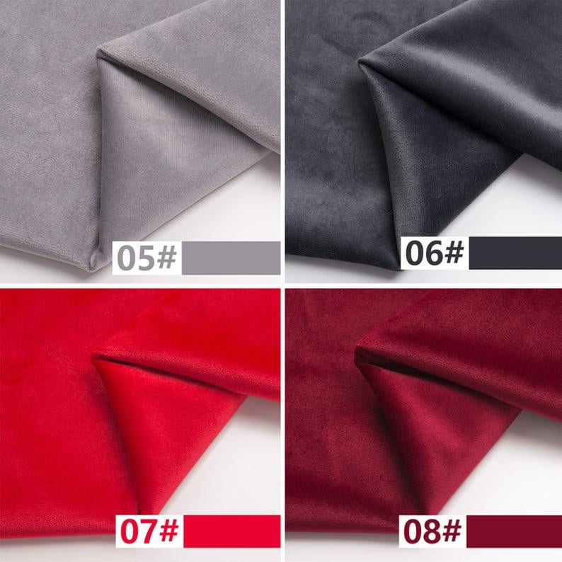Velvet Fabric, Heavy Velvet Fabric, Polyester Velvet, Soft Velvet Fabric, Sewing Fabric, Apparel Fabric, Upholstery Fabric, By The Half Yard image 5