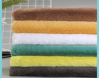 Artificial Rex Rabbit Fur Fabric, Thick Fur Fabric, Soft Fluff Fabric,By The  Half Yard