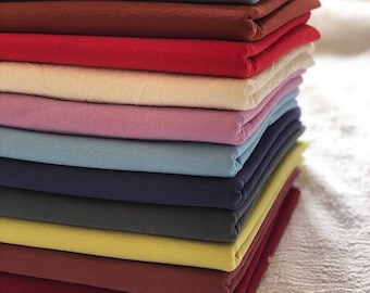 Gewassen katoenen stof, zachte effen katoen, op maat gesneden katoenen stof, katoenen stof van topkwaliteit, kledingstof, quiltstof