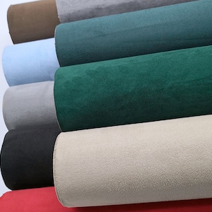 Self-Adhesive Faux Suede Fabric, Soft Imitation Suede Fabric, Stretch Faux Suede Fabric,Microsuede Fabric,Upholstery Fabric By the Half Yard image 1