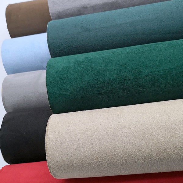 Self-Adhesive Faux Suede Fabric, Soft Imitation Suede Fabric, Stretch Faux Suede Fabric,Microsuede Fabric,Upholstery Fabric By the Half Yard