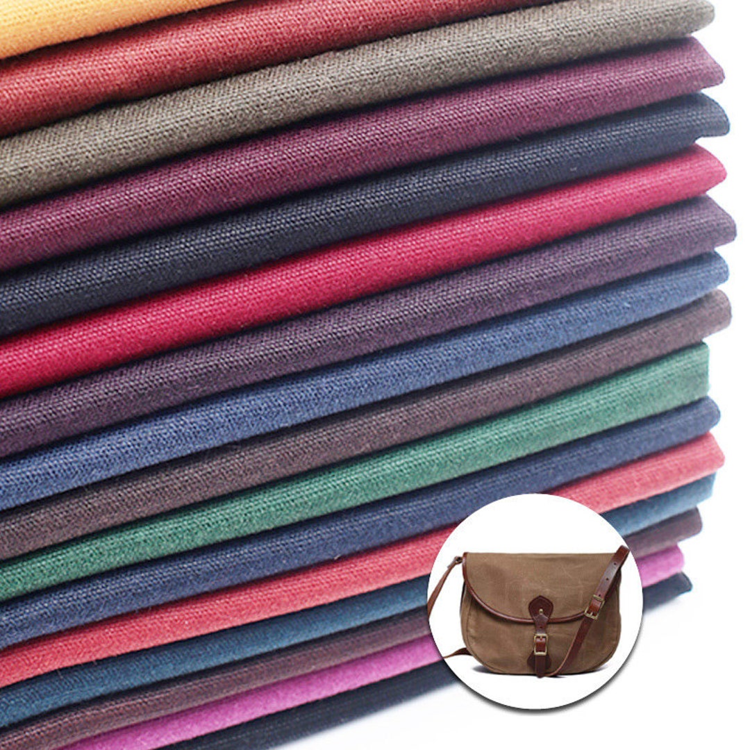 8oz Waxed Canvas Fabric, Hand Waxed Cotton Canvas Fabric, Hard Beeswax