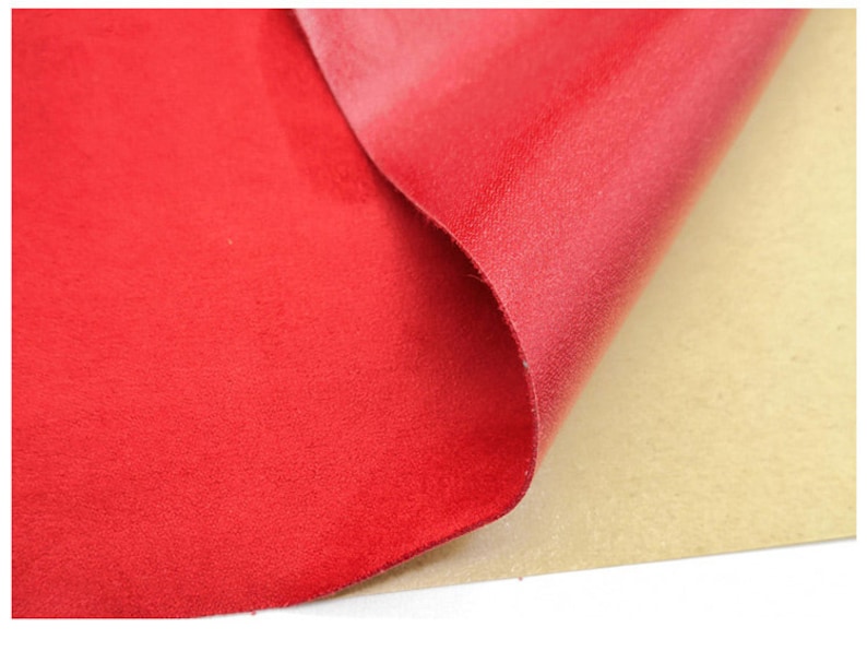 Self-Adhesive Faux Suede Fabric, Soft Imitation Suede Fabric, Stretch Faux Suede Fabric,Microsuede Fabric,Upholstery Fabric By the Half Yard image 2