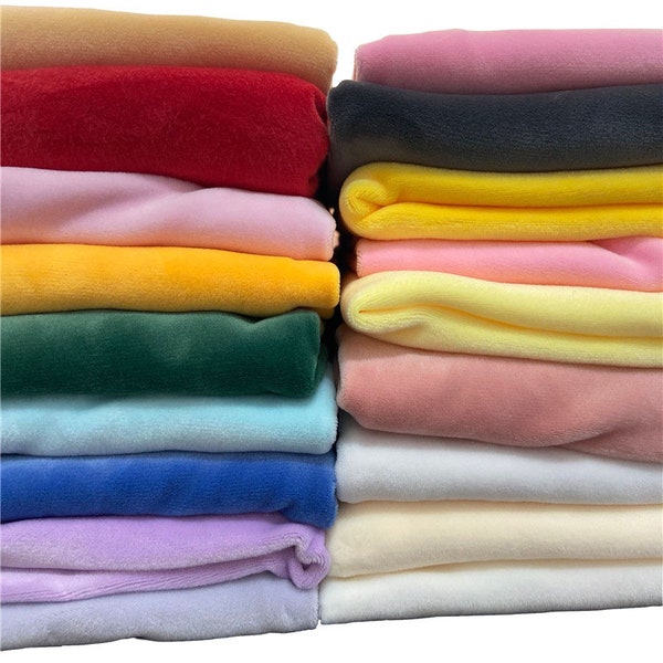 Tissu minky lisse et uni, câlins, tissu pour jouets en peluche, tissu peluche court super doux, tissu fausse fourrure