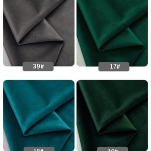 May include: Four fabric swatches in different colors: dark gray, dark green, teal, and a lighter shade of green. Each swatch is labeled with a number: 39#, 17#, 18#, and 19#.