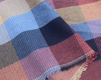 Vintage Plaid Jacquard Fabric- Colorful Patchwork Grid Material For Dress- Tablecloth- Curtain- Bag- Sewing DIY Craft- Gift