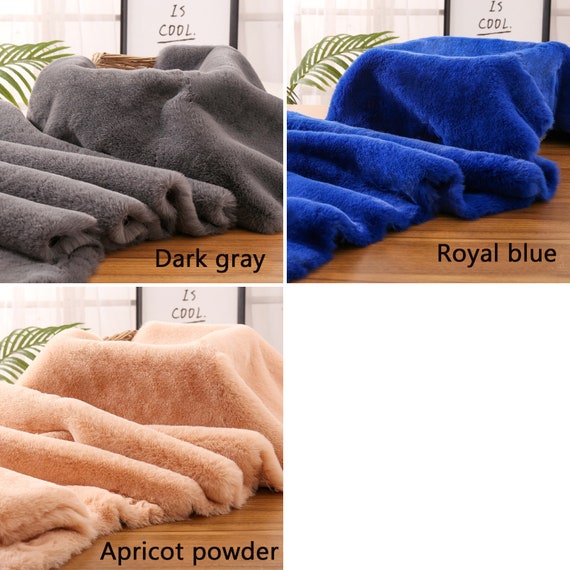 Rex Rabbit Fur Fabric, Extra Thick Plush Fabric, Carpet Floor Mat