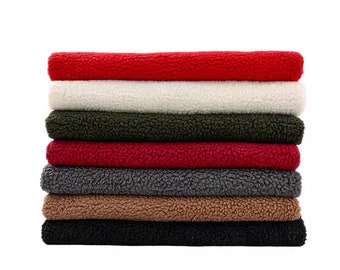 Sherpa fabric, Polyester Sherpa, Lamb Velvet Fabric, Lamb Faux Fur, Warm Fabric, Winter Fabric, Apparel Fabric, By The Half Yard