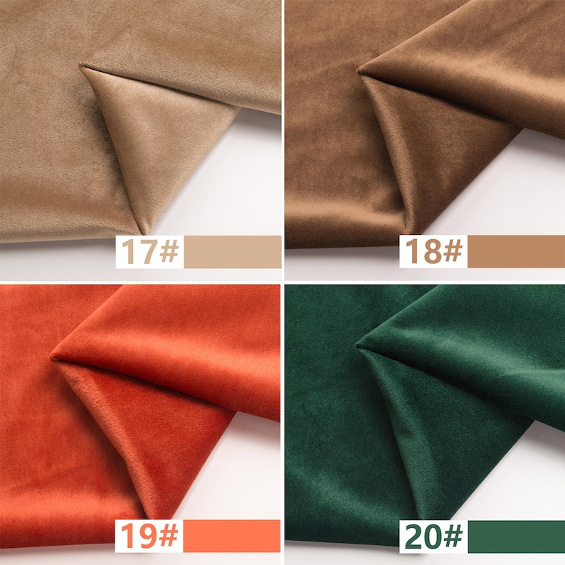 Velvet Fabric, Heavy Velvet Fabric, Polyester Velvet, Soft Velvet Fabric, Sewing Fabric, Apparel Fabric, Upholstery Fabric, By The Half Yard image 8