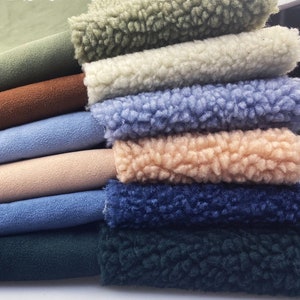 23 Colors Sherpa Fabric 160x50cm Sheepskin Curly Wool Lambswool Fabric Faux  Fur Fabric for Thermal Lined Material DIY Coat Sweatershirt,Hat