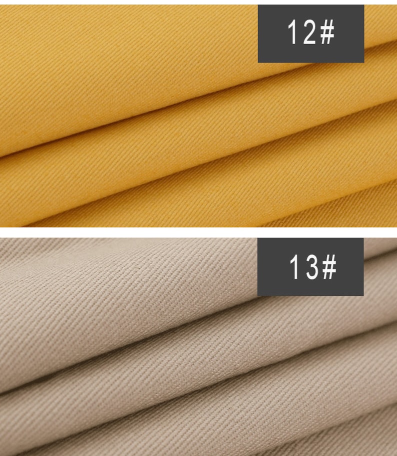 Washed Cotton Fabric Twill Fabric 100 Cotton Fabric Thick Etsy